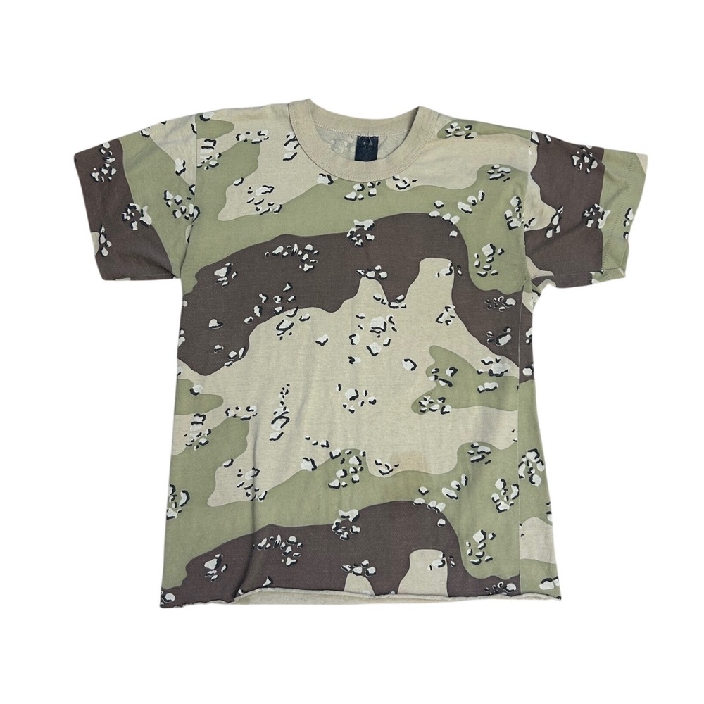 Vintage Chocolate Chip Desert Camo T-Shirt Medium Hunting Western Tee